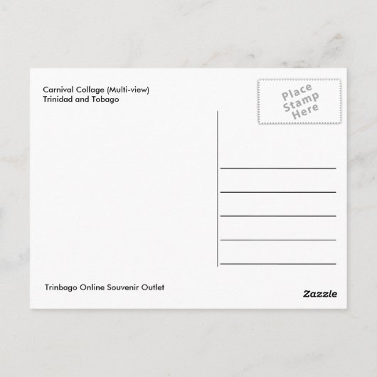 Briefkaart voor het inkuilen van het halve uitzich (Achterkant)