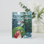 Briefkaart voor het kerstgebed (Staand voorkant)