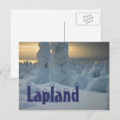 Briefkaart voor het noordpoolgebied van Lapland (Voorkant / Achterkant)