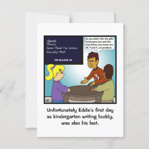 Briefkaart voor het onderwijzen van kleuterscholen