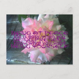 Briefkaart voor het Roos van de vrede