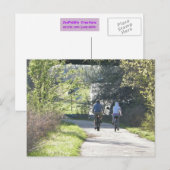 Briefkaart voor het samenvoegen van fietsen (Voorkant / Achterkant)