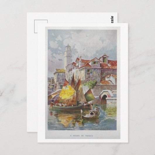 Briefkaart voor het schilderen van Venetië (Voorkant / Achterkant)