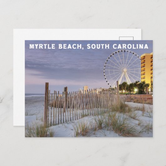 briefkaart voor het strand van myrtle in zuid - ca (Voorkant / Achterkant)