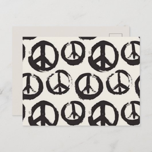 Briefkaart voor het zwarte en Creme-kleurenteken (Voorkant / Achterkant)