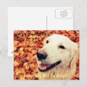 Briefkaart voor hondenliefhebbers met tekst en fot (Voorkant / Achterkant)