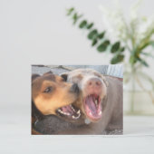 Briefkaart voor Humoureus Dog (Staand voorkant)