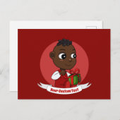 Briefkaart voor kerstbaby (Voorkant / Achterkant)