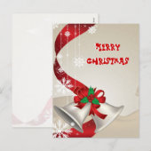 Briefkaart voor kerstcellen en linten (Voorkant / Achterkant)