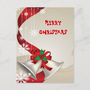 Briefkaart voor kerstcellen en linten