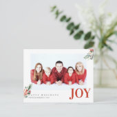 Briefkaart voor kerstfeestdag Joy Foto Greeting 3 (Staand voorkant)