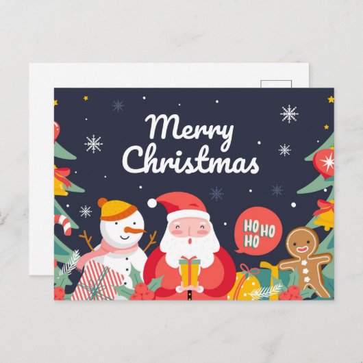 Briefkaart voor kerstmis (Voorkant / Achterkant)