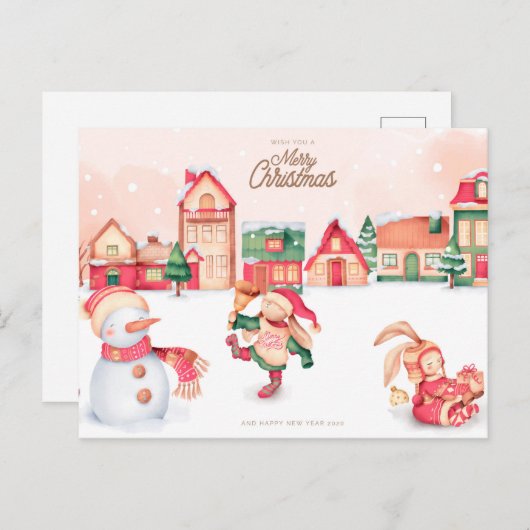 Briefkaart voor kerstmis (Voorkant / Achterkant)