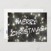 Briefkaart voor kerstmis met mousserend zilver (Voorkant / Achterkant)