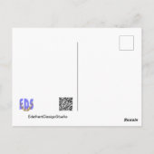 Briefkaart voor kerstmis met mousserend zilver (Achterkant)