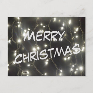 Briefkaart voor kerstmis met mousserend zilver