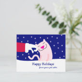 Briefkaart voor Kerstmis van Pet Care Professional (Staand voorkant)
