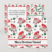 Briefkaart voor kerstpekelbal (Voorkant / Achterkant)