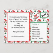 Briefkaart voor kerstpekelbal (Achterkant)