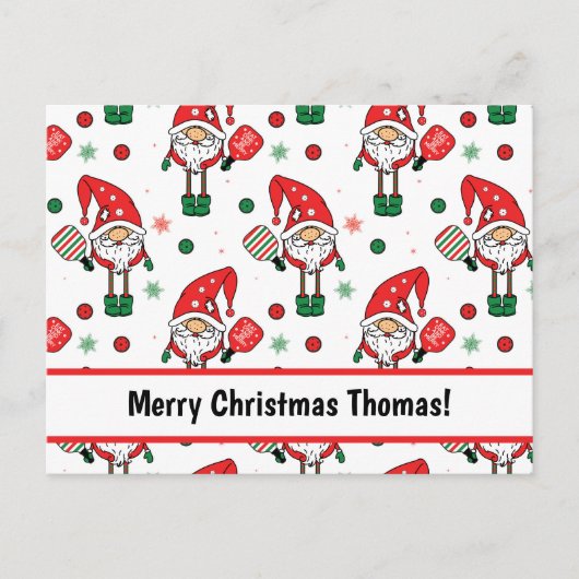 Briefkaart voor kerstpekelbal (Voorkant)