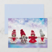 briefkaart voor kerstpoppen (Voorkant / Achterkant)