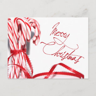 Briefkaart voor kerstsnoepjes