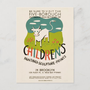  briefkaart voor kinderkunst