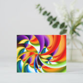 Briefkaart voor kleurrijk abstract ontwerp (Staand voorkant)