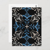 Briefkaart voor kleurrijk floreel ontwerp (Voorkant / Achterkant)