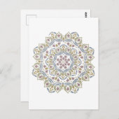 Briefkaart voor kleurrijk floreel ontwerp (Voorkant / Achterkant)