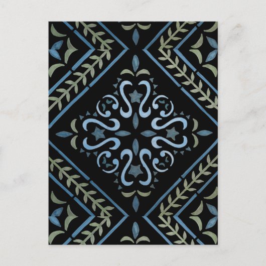 Briefkaart voor kleurrijk floreel ontwerp (Voorkant)