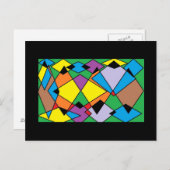 Briefkaart voor kunstmatig diamantontwerp (Voorkant / Achterkant)