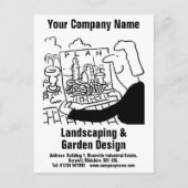 Briefkaart voor landschapsontwerp en tuinontwerp (Voorkant)