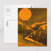 briefkaart voor landwegen "Hunter's Moon #1" (Voorkant / Achterkant)