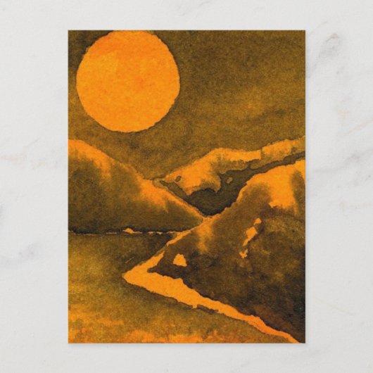 briefkaart voor landwegen "Hunter's Moon #1" (Voorkant)