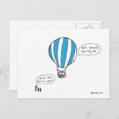 briefkaart voor luchtballon (Voorkant / Achterkant)