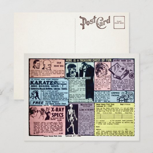 Briefkaart voor -mailorderreclame (Voorkant / Achterkant)