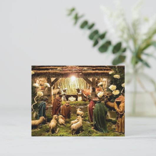 briefkaart voor nativiteitsscène (Staand voorkant)