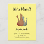 Briefkaart voor nieuwe thuisaankondiging katten (Voorkant)