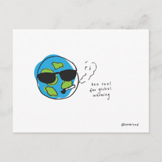 briefkaart voor opwarming van de aarde