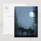 Briefkaart voor paarden en slee-vakanties (Voorkant / Achterkant)