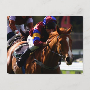 Briefkaart voor paardenraces