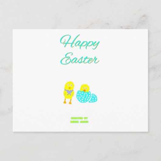 Briefkaart voor paashakselaars (Voorkant)