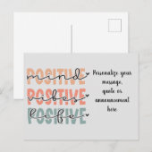 Briefkaart voor positieve bewustwording van het le (Voorkant / Achterkant)