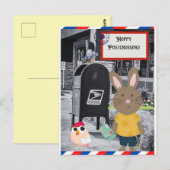 Briefkaart voor postovergangen bij paaspakketten (Voorkant / Achterkant)