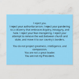 Briefkaart voor President Trump