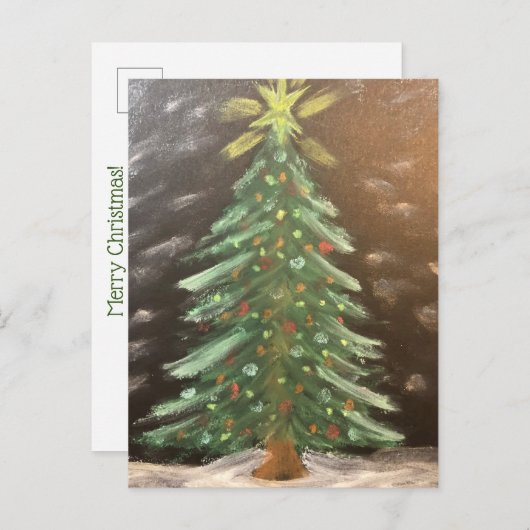 Briefkaart voor prettige kerstbomen (Voorkant / Achterkant)