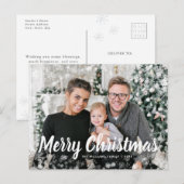 Briefkaart voor prettige kerstsneeuw (Voorkant / Achterkant)