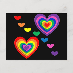 Briefkaart voor regenboogharten