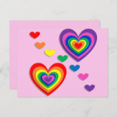 Briefkaart voor regenboogharten (Voorkant / Achterkant)